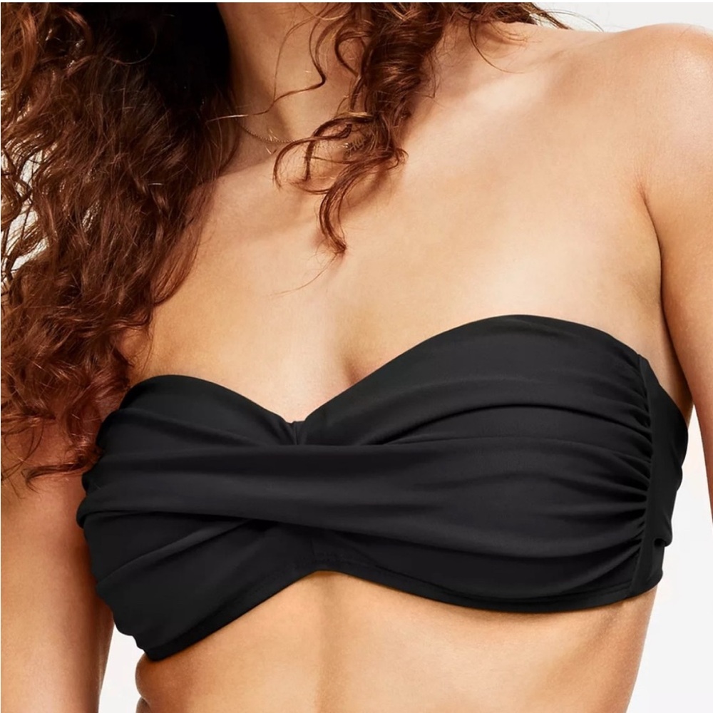 Old Navy Black bandeau swimsuit top size large